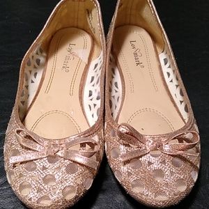Sparkly gold Lovmark flats